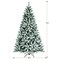Pre-lit Snow Flocked Hinged Christmas Tree Perfect for Festive Season Decoration